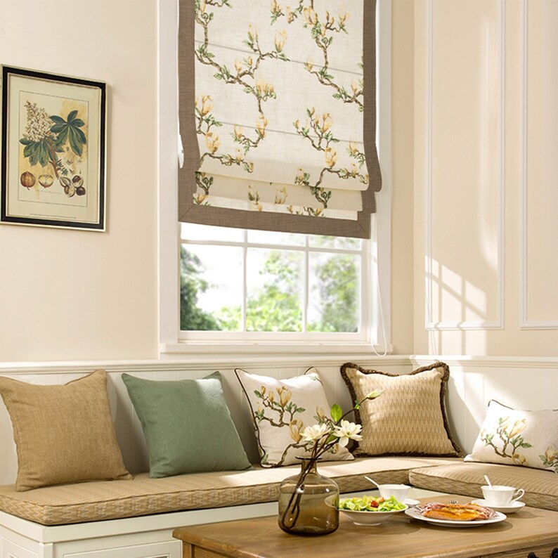 Classic Roman Shade Washable Flat and Fold Custom Option to Etsy