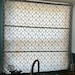 Custom roman shade, linen fabric, washable roman blinds, flat and fold with cords, BOMBAY SQUARE 