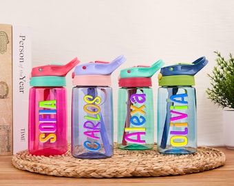 Borraccia personalizzata per bambini, bicchiere con nome personalizzato, tazza per campeggio scolastico