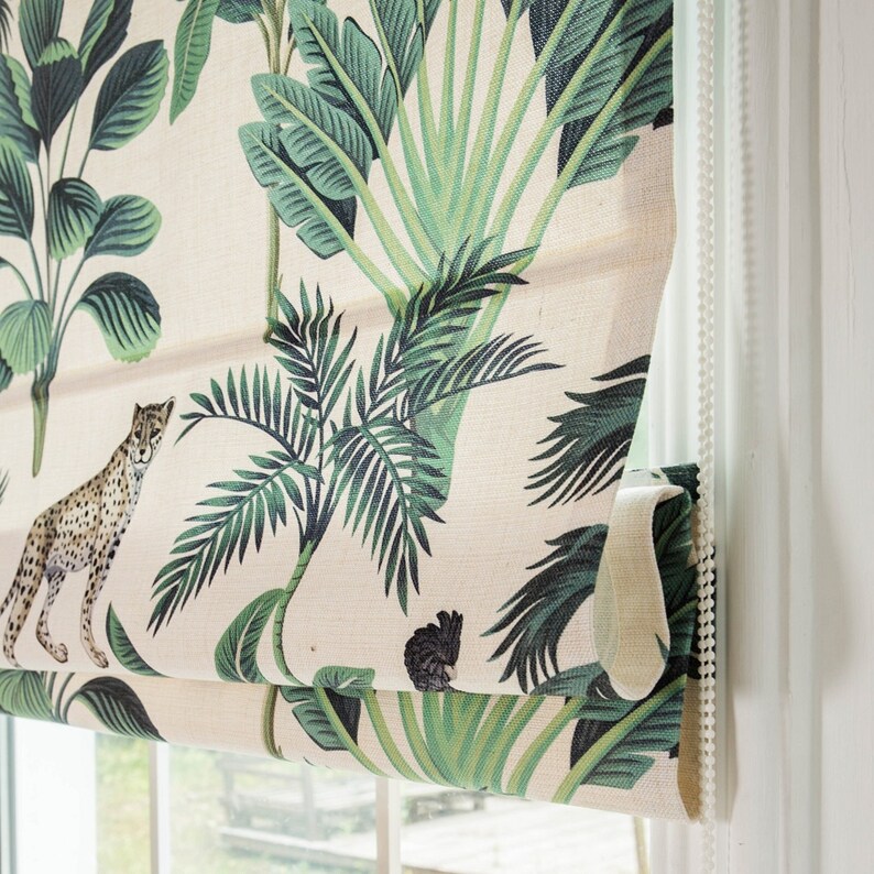 Linen Fabric Roman Shade Kitchen Roman Shade Roman Shade for Etsy