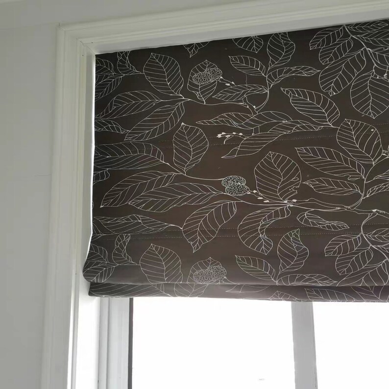 Custom Roman Shade Linen Fabric Washable and Easy to Remove Etsy