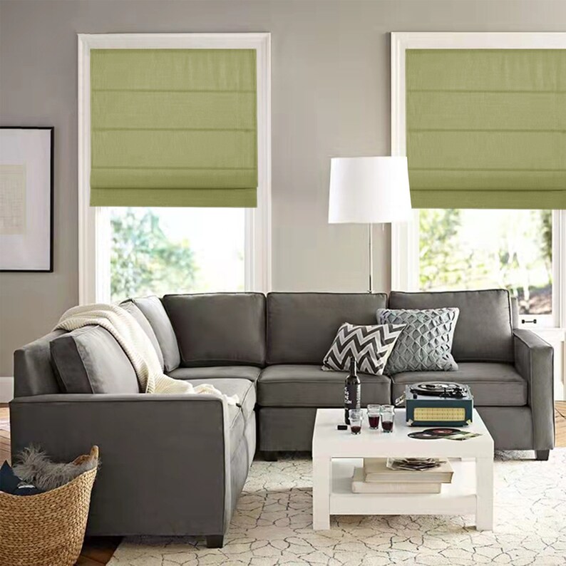 Classic Roman Shade Custom Made Washable Cotton and Linen Etsy