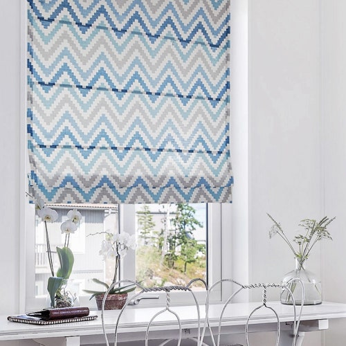 Classic Roman Shade Custom Made Washable Cotton and Linen Etsy