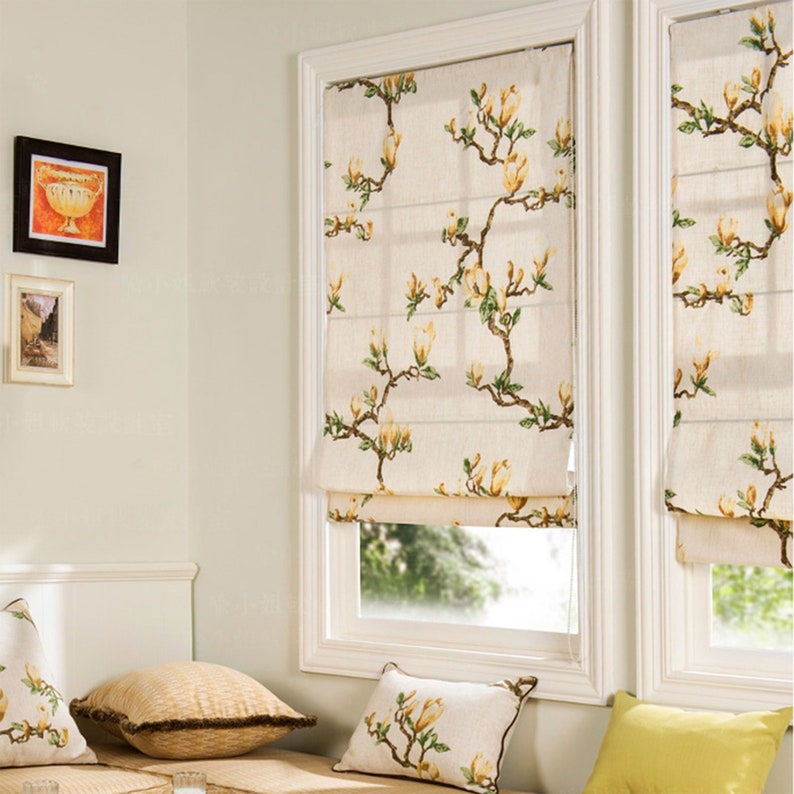 Classic Roman Shade Washable Flat and Fold Custom Option to Etsy