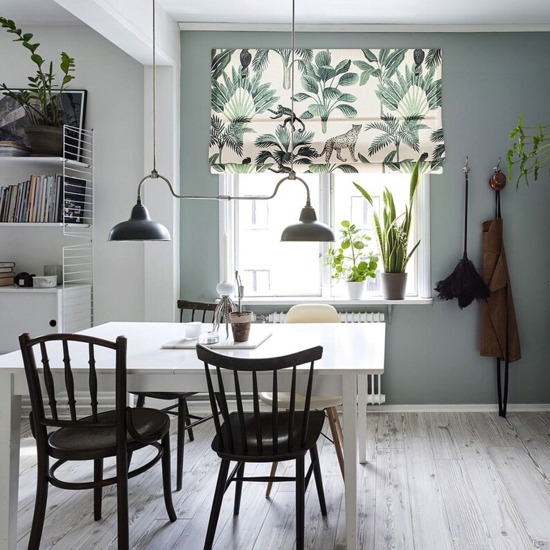 Linen fabric roman shade kitchen roman shade roman shade for Etsy