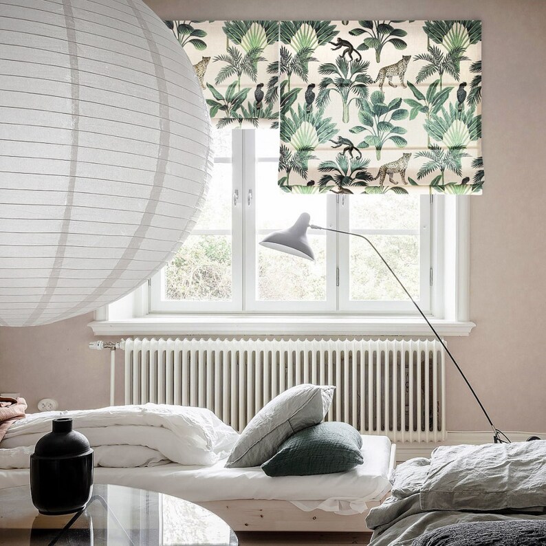 Linen fabric roman shade kitchen roman shade roman shade for Etsy