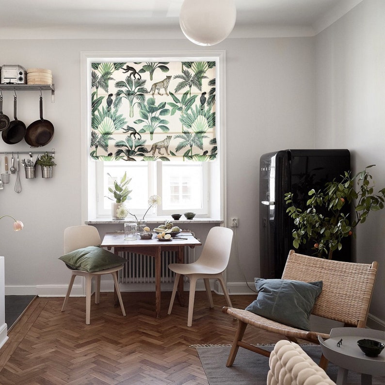 Linen fabric roman shade kitchen roman shade roman shade for Etsy