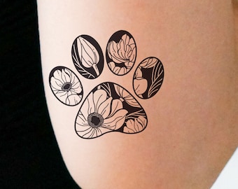 Paw Tattoos - Etsy Canada Paw Tattoos - Etsy Canada