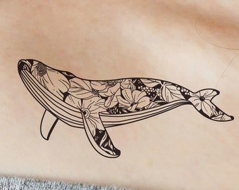 Whale Tattoo Etsy