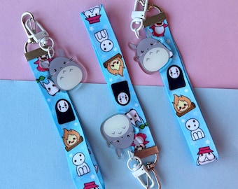 Cute Anime Lanyard Keychain/Key Holder/Keychain/Ghib