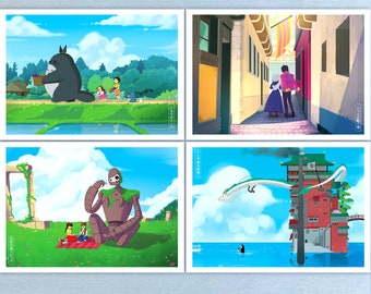 Anime Postcards/ Postcard set/Ghib