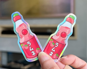 Holographic Ramune Soft Drinks - Sets of 2