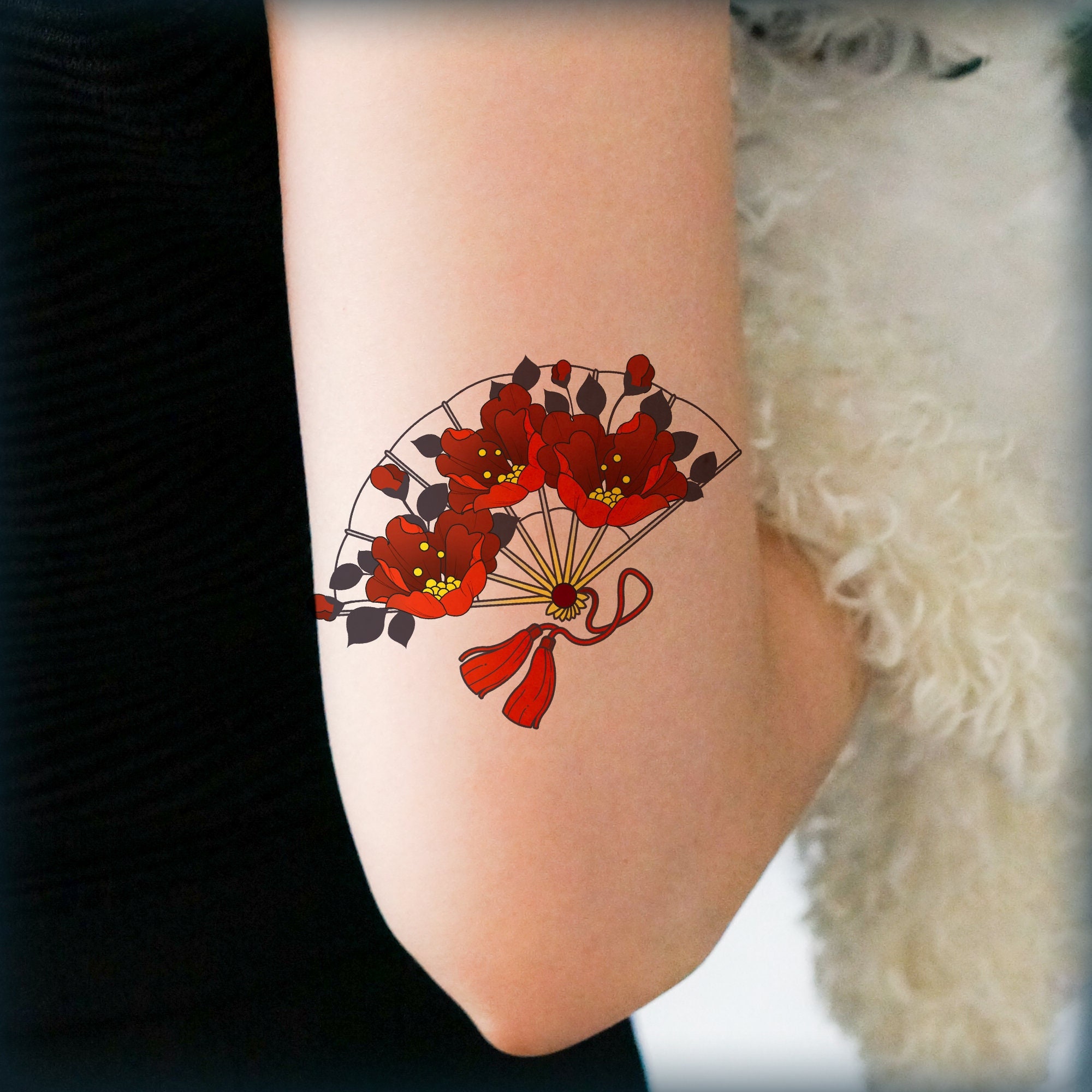 Fan Tattoo Symbol Of Royalty Gracefulness Culture And Femininity