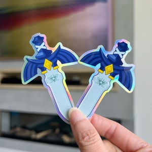Pegatinas holográficas de la Espada Maestra - Conjuntos de 2 I TOTK