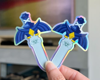 Holographic Master Sword Stickers - Sets of 2 I TOTK