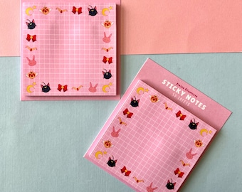 Pink Anime Sticky Notes/ Memo pads, Office Supplies