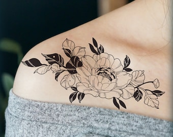 Temporary Tattoos/ Floral Design / Delicate Tattoo /