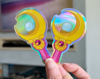 Holographic Anime Wand Stickers - Sets of 2