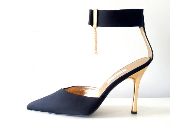 black satin court shoes uk