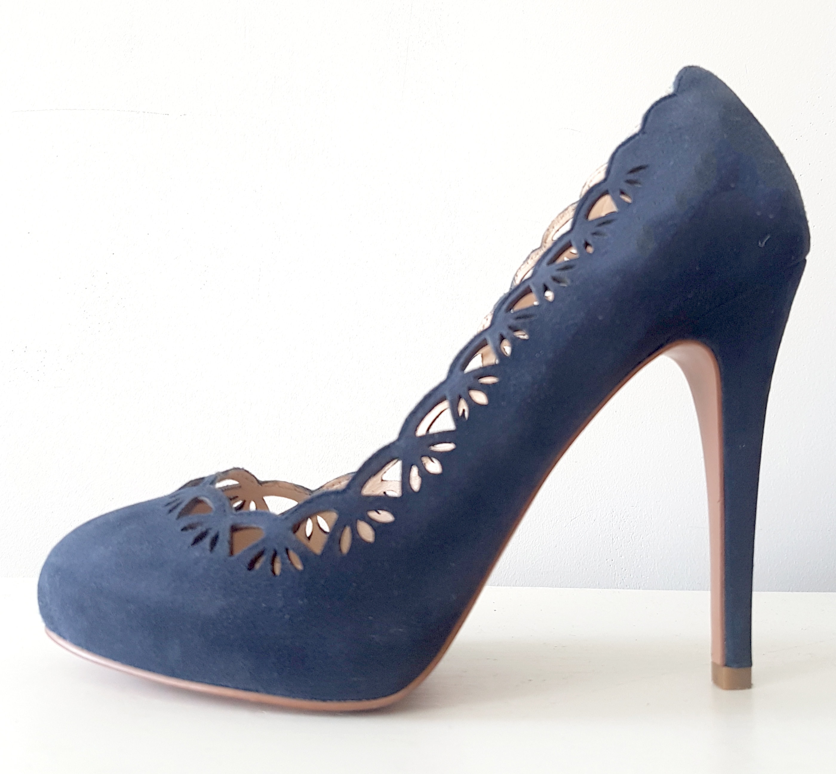 navy suede court shoes uk