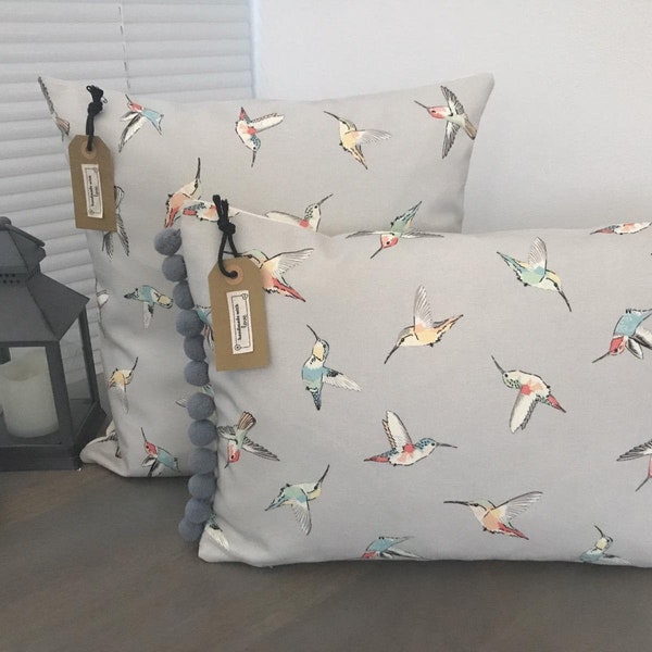 Clarke & Clarke 'Hummingbird' Fabric Handmade Cushion Covers