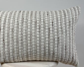 Harlow (Shingle) - Gilman Cream Woven Yarn Weave Handmade Cushion Cover