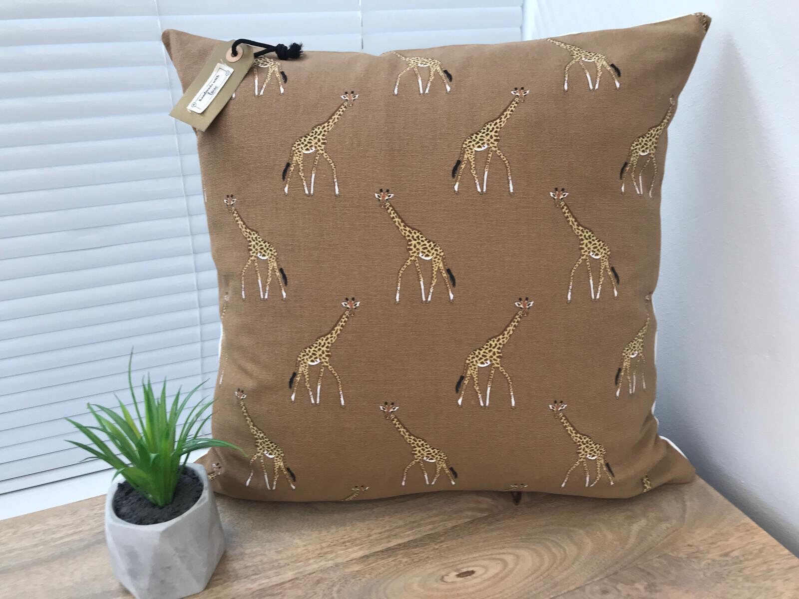 Sophie Allport 'giraffe' Fabric Handmade Cushion Etsy