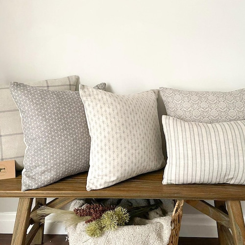 Green Linen Modern Farmhouse Cushion Covers Etsy