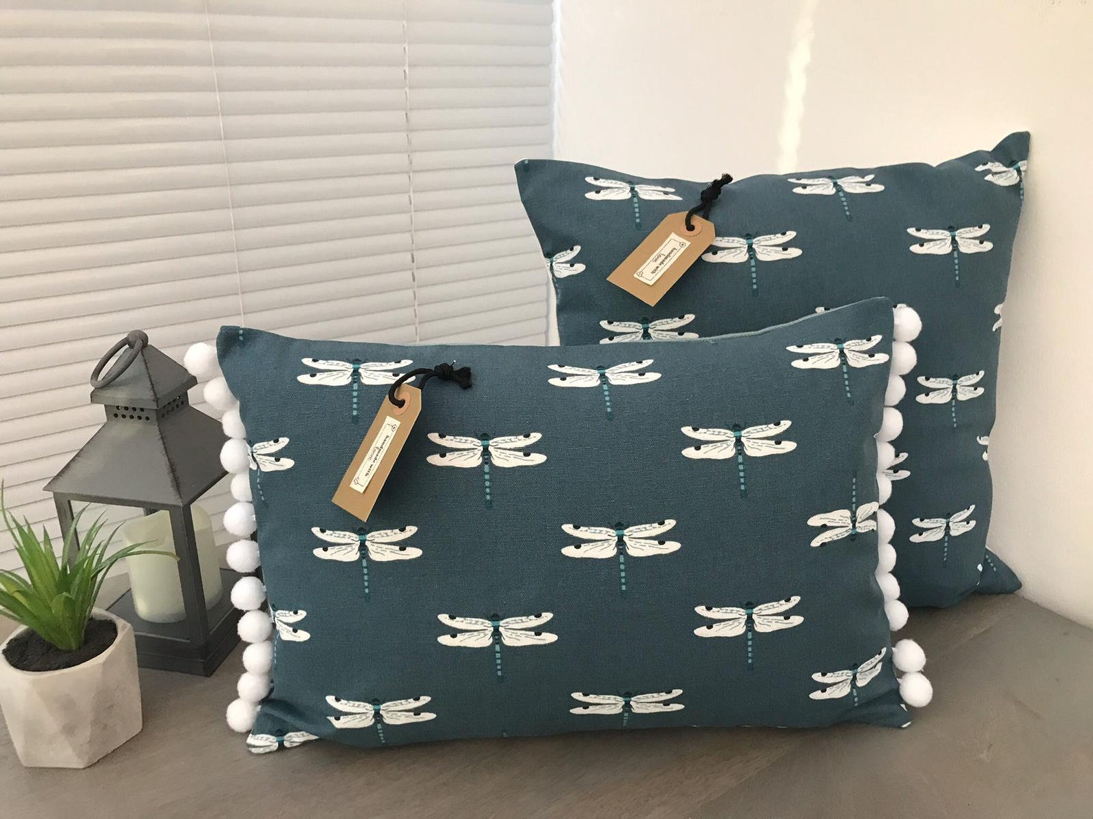 Sophie Allport 'dragonfly' Fabric Handmade Cushion Etsy UK