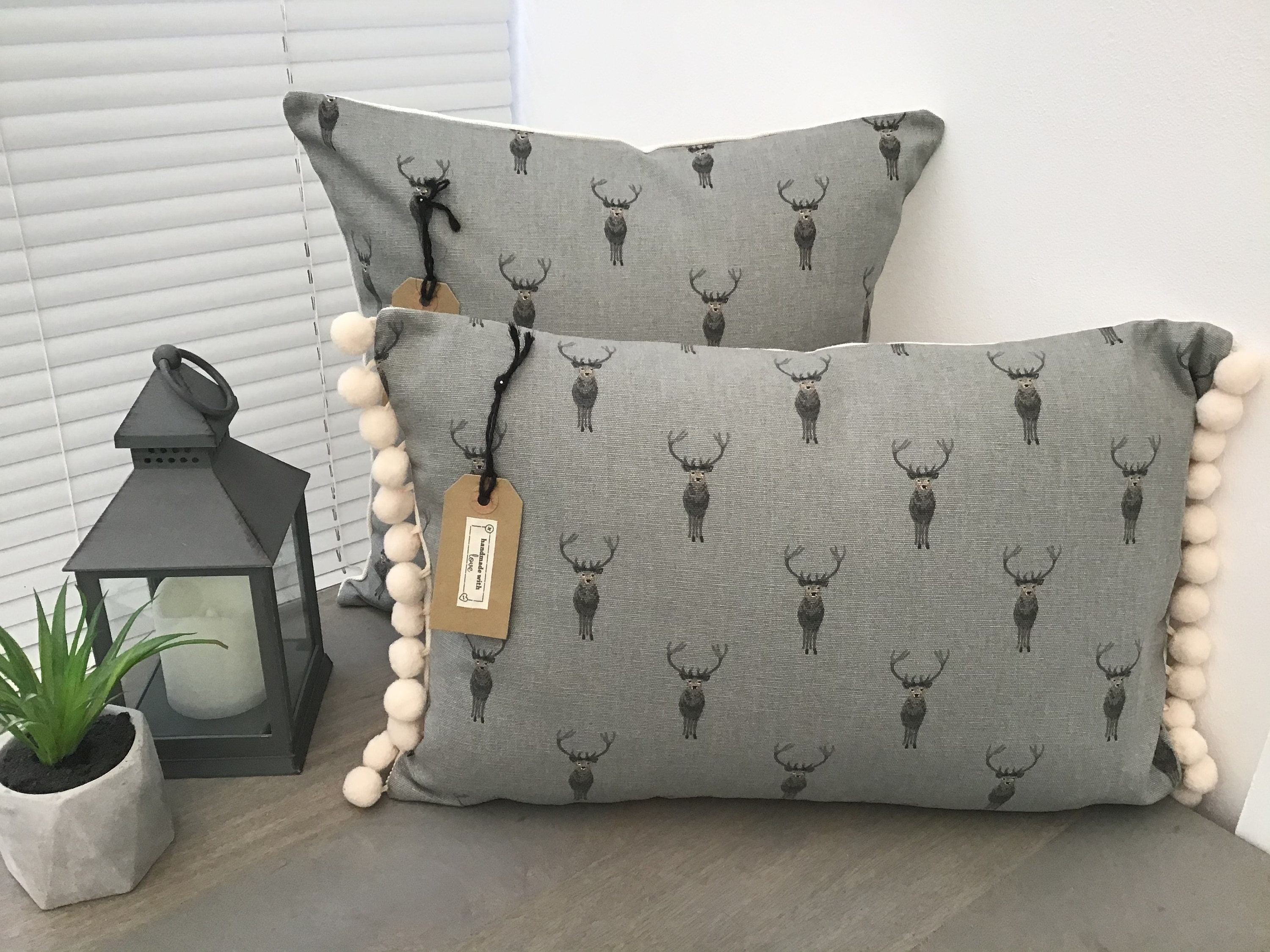 Sophie Allport 'highland Stag' Fabric Handmade Cushion Etsy UK