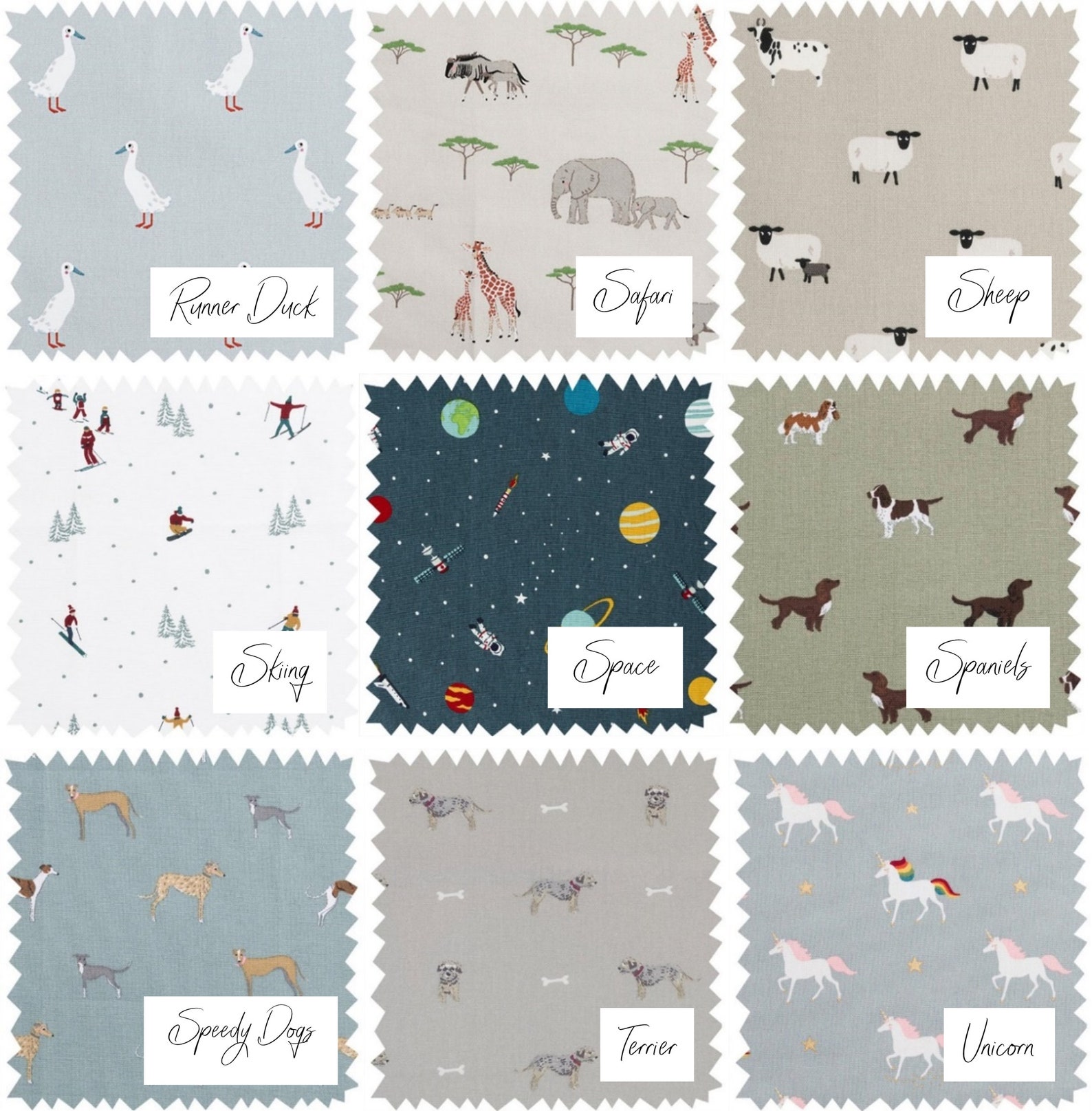 Cushions in Sophie Allport Fabrics Etsy