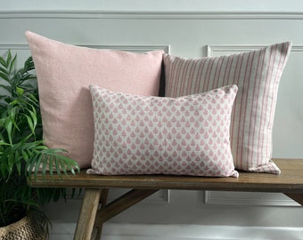 Dusky Pink Cushion Bundle: 3 x Linen Cushion Covers