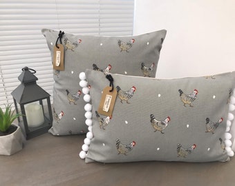 Sophie Allport 'Chicken' Fabric Handmade Cushion Covers