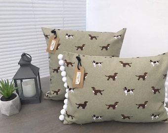 Sophie Allport 'Spaniels' Fabric Handmade Cushion Covers