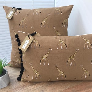 Sophie Allport 'Giraffe' Fabric Handmade Cushion Covers