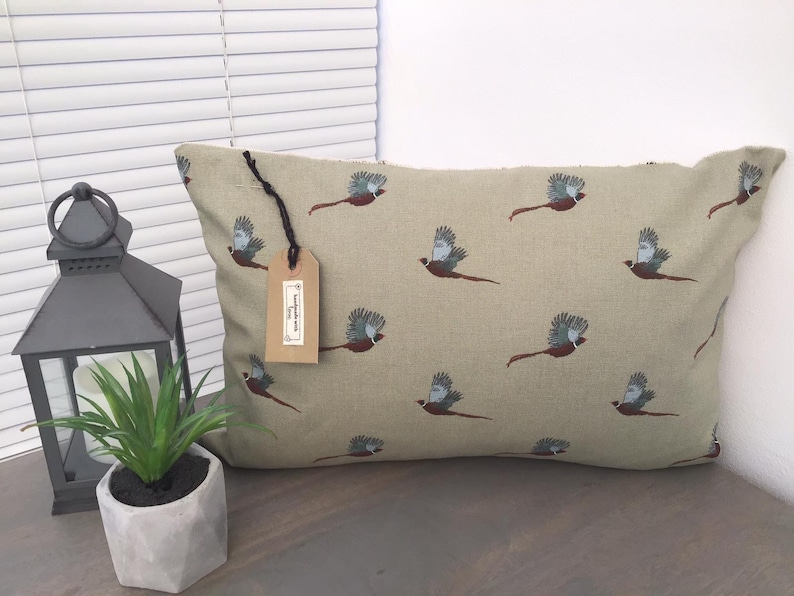 Sophie Allport 'pheasant' Fabric Handmade Cushion Etsy