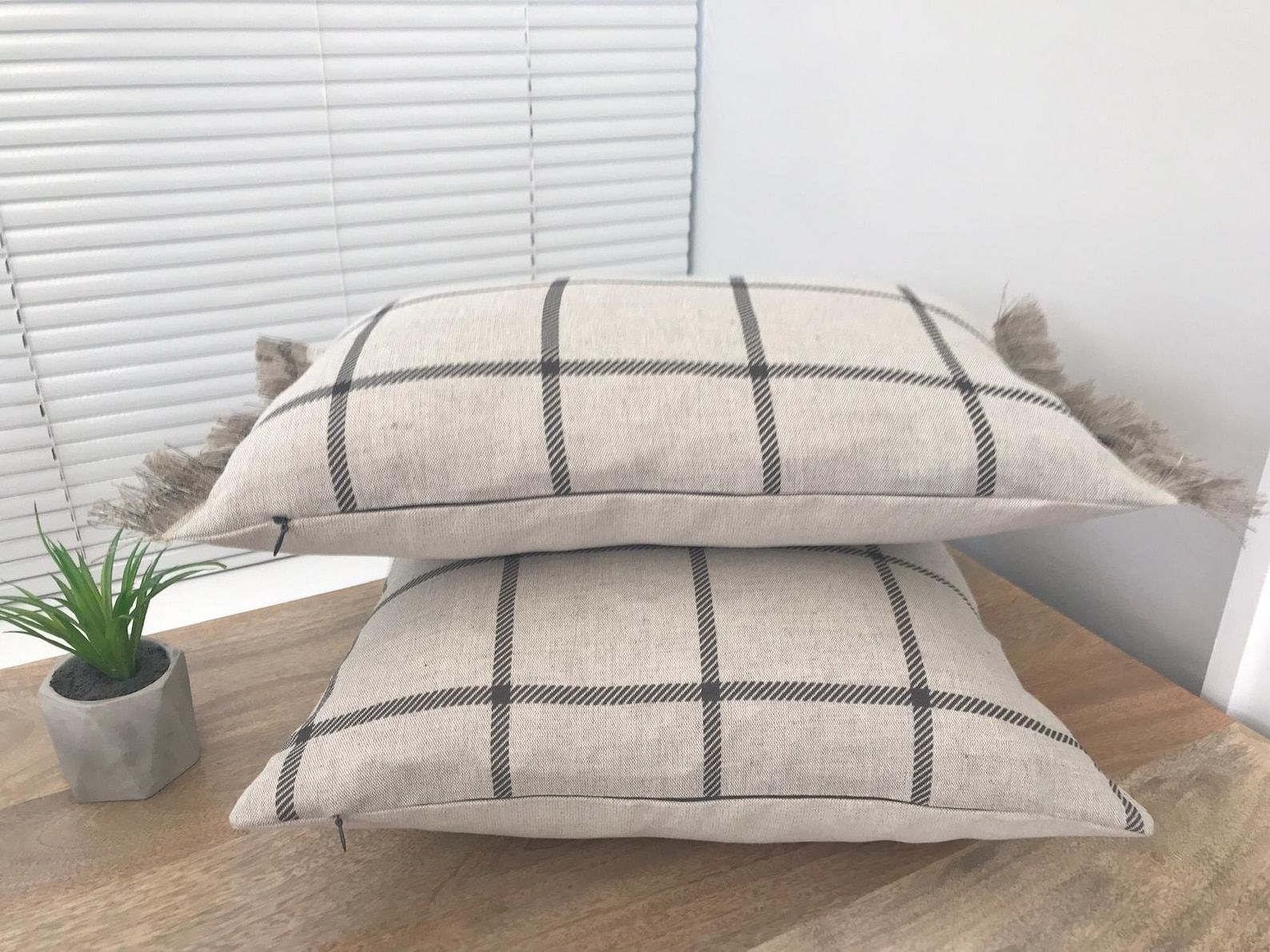 Linen Modern Farmhouse Cushion Covers Etsy