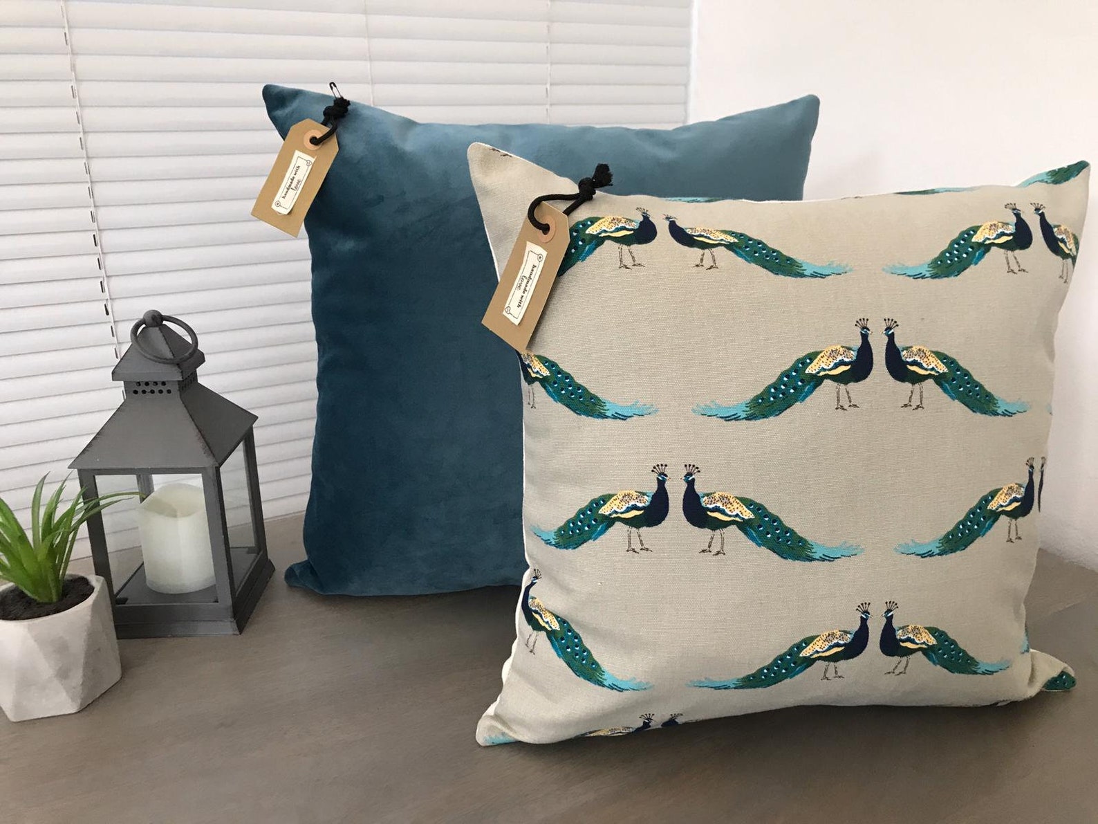 Sophie Allport 'peacocks' Fabric Handmade Cushion Etsy UK