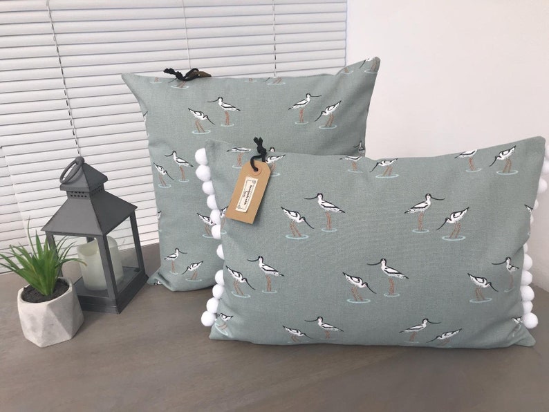 Sophie Allport 'coastal Birds' Fabric Handmade Cushion Etsy UK