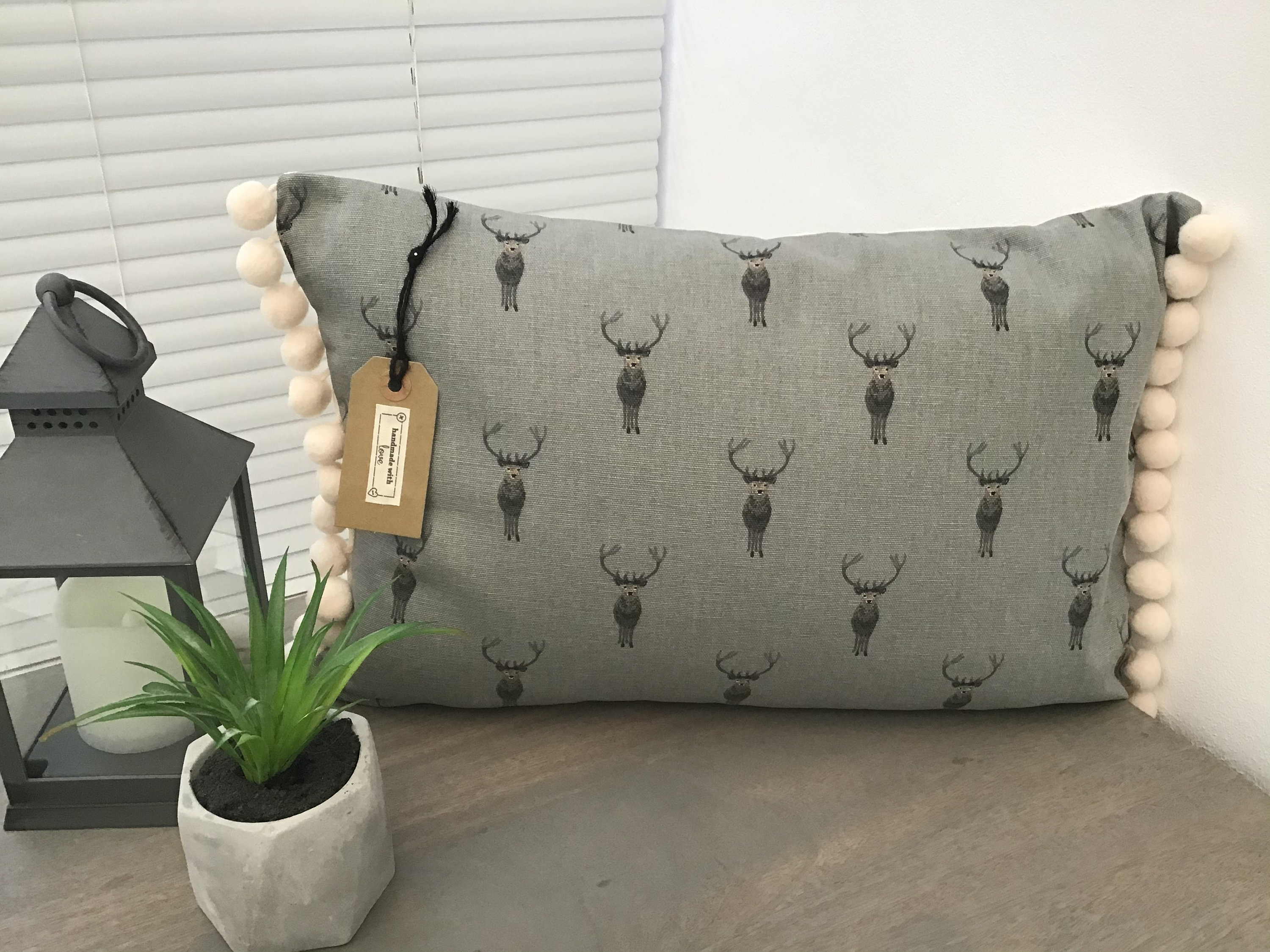 Sophie Allport 'highland Stag' Fabric Handmade Cushion Etsy UK