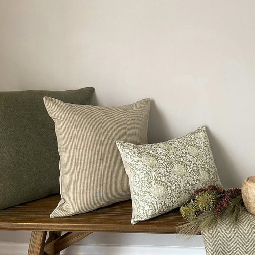 Green Cushion Bundle 3 X Linen Cushion Covers Etsy UK