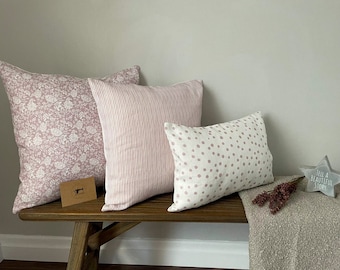 Pink Cushion Bundle: 3 x Linen Cushions Covers