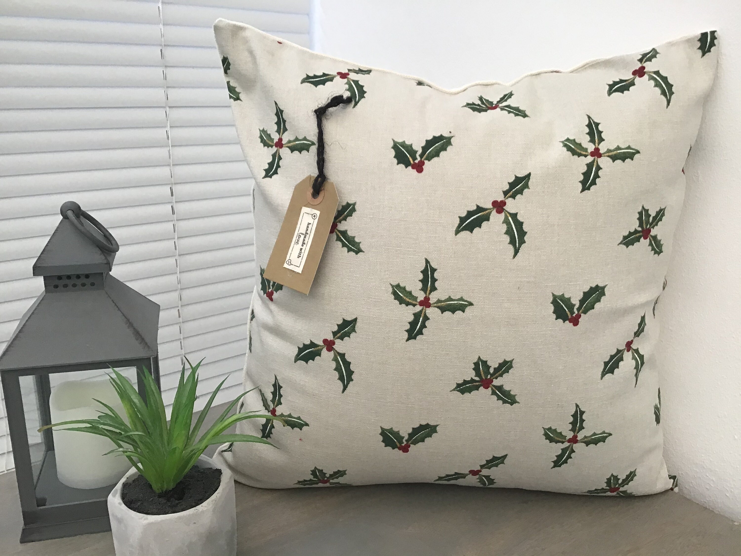Sophie Allport christmas Holly & Berry Handmade Cushion Etsy