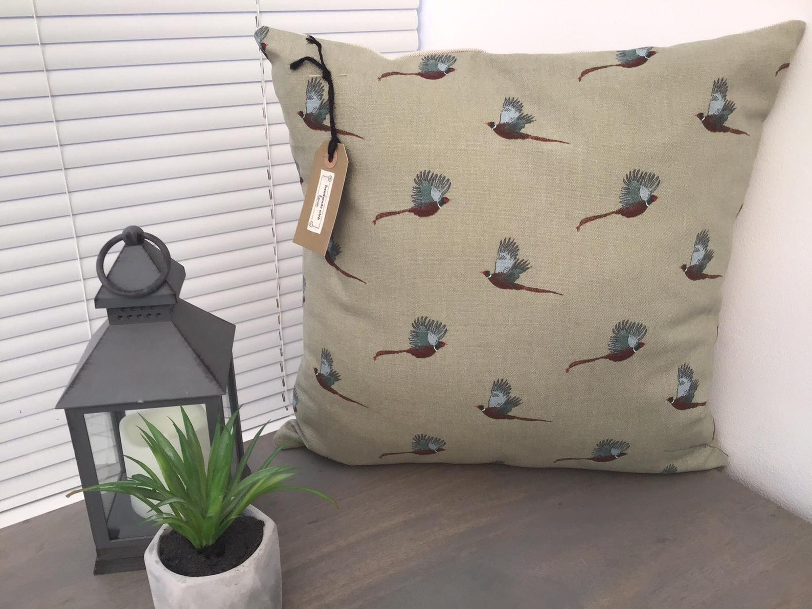 Sophie Allport 'pheasant' Fabric Handmade Cushion Etsy
