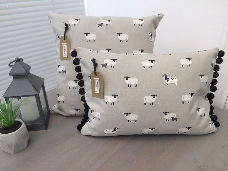 Sophie Allport 'sheep' Fabric Handmade Cushion Covers Etsy UK