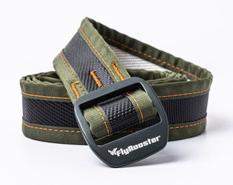 Reversible Fire Hose Belt, Handmade Upcycled Industrial Belt, Double-Sided Streetwear Belt, Aluminum Buckle