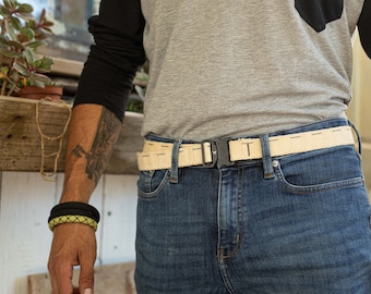 Cotton Belt, Fabric Belt, Vegan Belt, Slow Fashion, Minimalist Belt, Off White Belt, Unique Belt, Handmade Belt, Upcycled Belt, Strap Belt