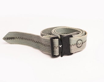 Handmade Belt, White Belt, Fabric Belt, Street Wear, Slow Fashion, Unique Belt, Vegan Belt, Cotton Belt, Webbing Belt, Artisan Belt, Unisex