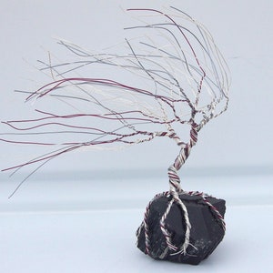 Miniature Wire Tree on Naturally Terminated Black Tourmaline