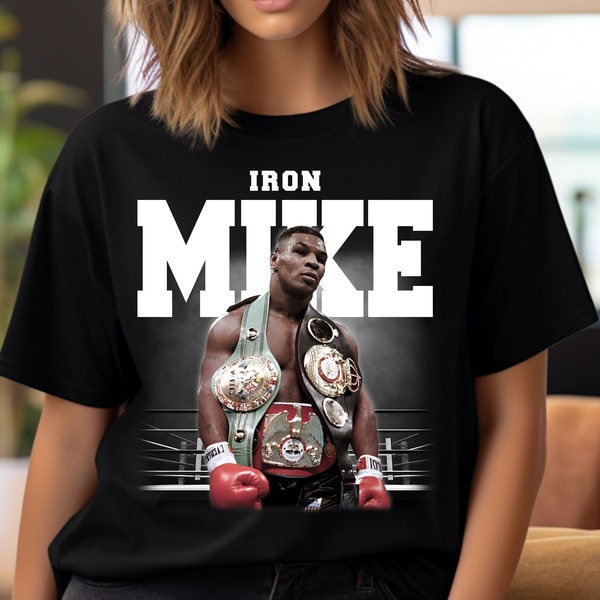 Mike Tyson PNG, Iron Mike Vintage Tshirt Design, Boxing Sport Legend T Shirt Png, Instant Download and Ready to Print, DTF Transfer Print.